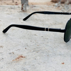 Persol – 5002 – 56 – Black Green –  Metal- Sunglasses – Unisex - Premium