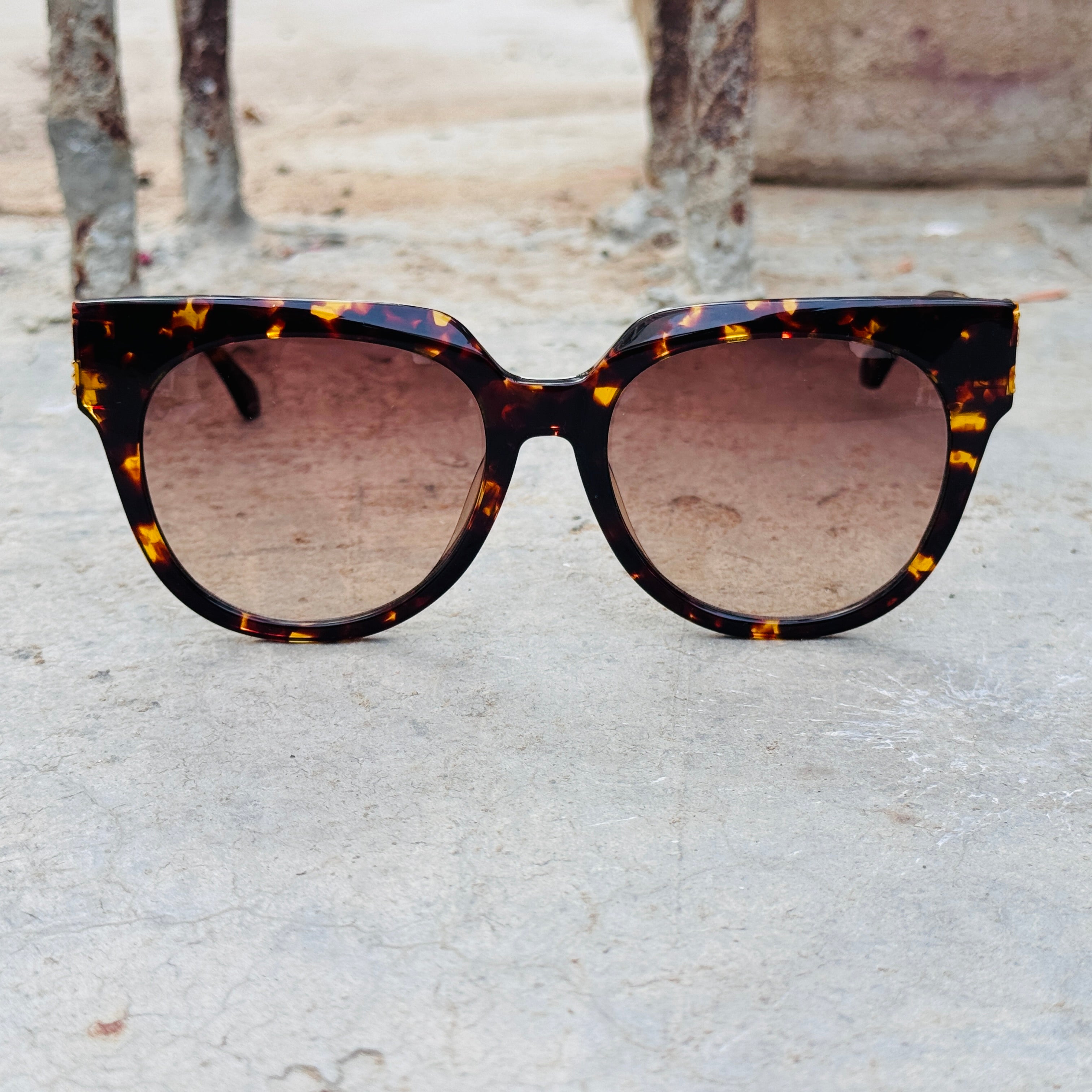 Miu Miu - 51P - 57 – Golden Brown - Acetate- Metal - Sunglasses – Ladies - Premium