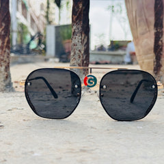 Gucci – 5024 – 53 – Golden Black – Metal – Sunglasses – Unisex