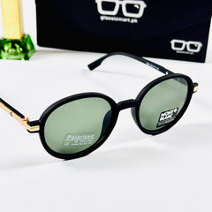 Mont Blanc – 2293 – 56 – Black Green – Acetate – Sunglasses – Unisex