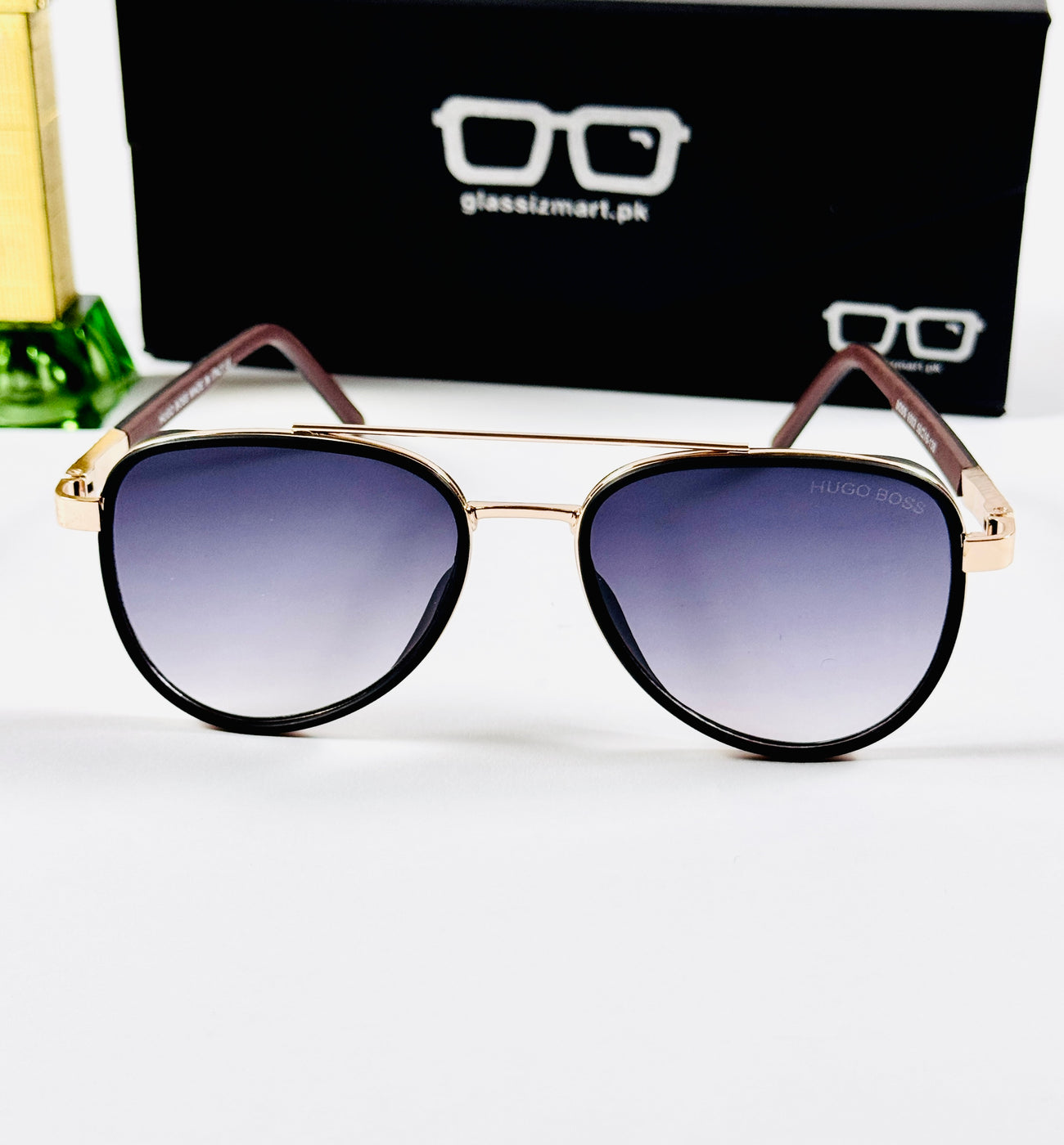 Hugo Boss – 9302 – 58 – Golden Black Gradient – Metal – Sunglasses – Unisex