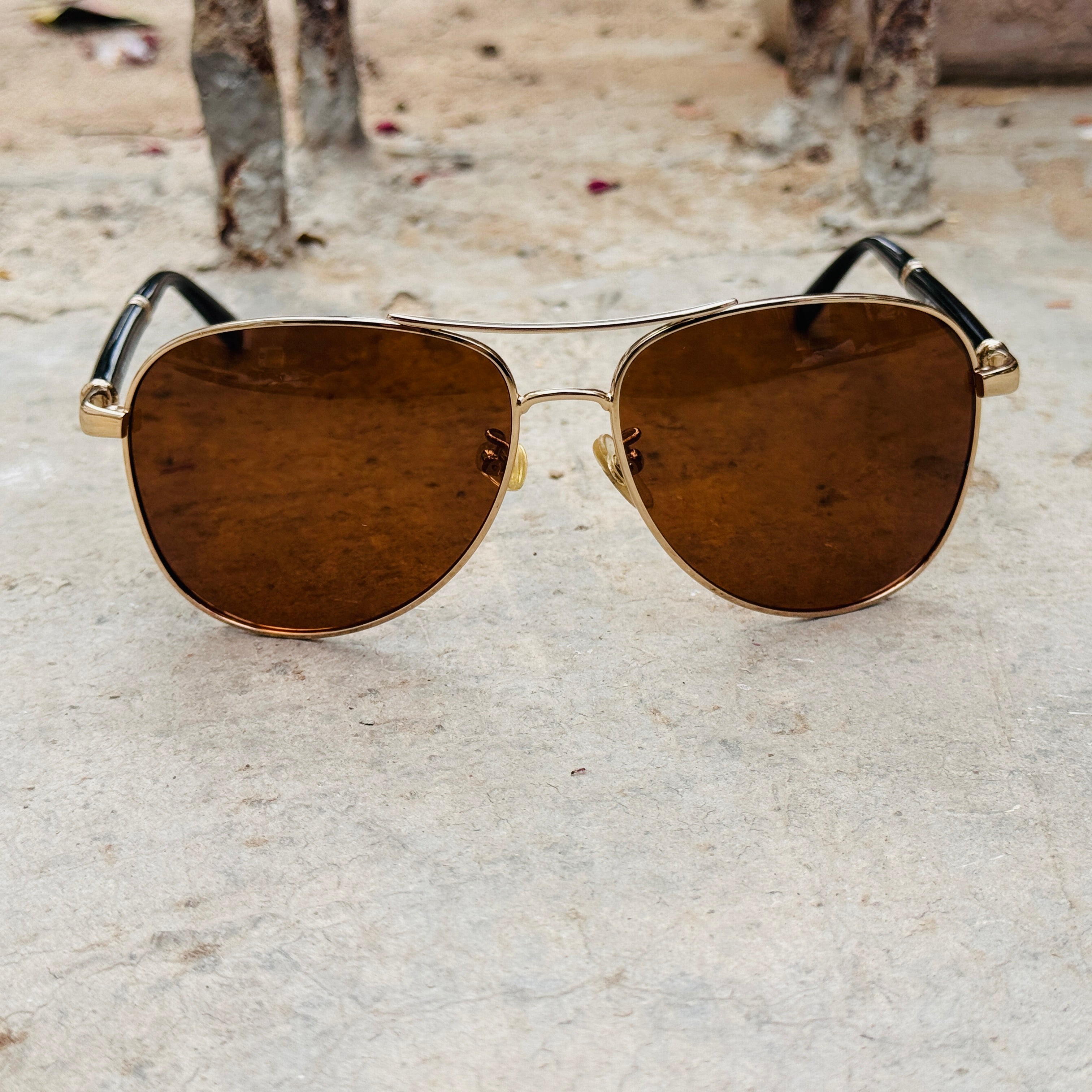 Mont Blanc – 457S - 60 –  Golden Brown - Metal - Sunglasses – Unisex - Premium