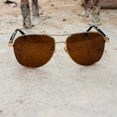 Mont Blanc – 457S - 60 –  Golden Brown - Metal - Sunglasses – Unisex - Premium