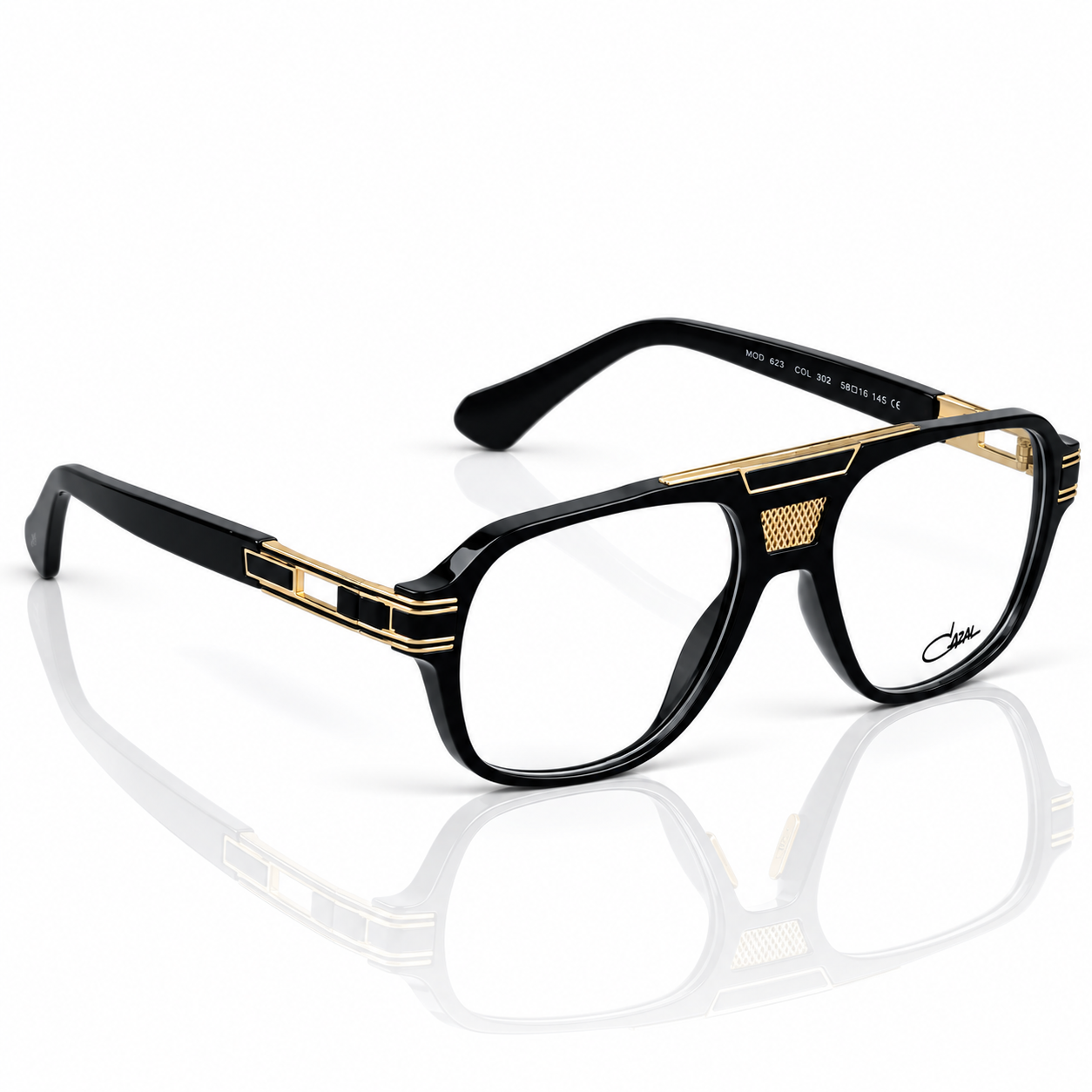 Cazal – 26196 - 55 – Golden Black –  Acetate - Optics – Unisex - Premium