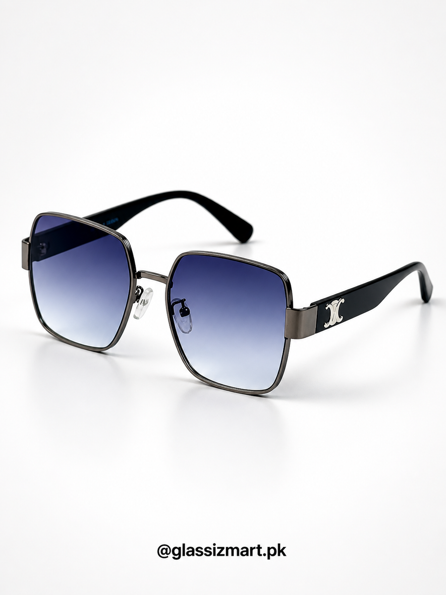 Celine – 305 – 58 – Black Gradient – Metal – Sunglasses – Ladies