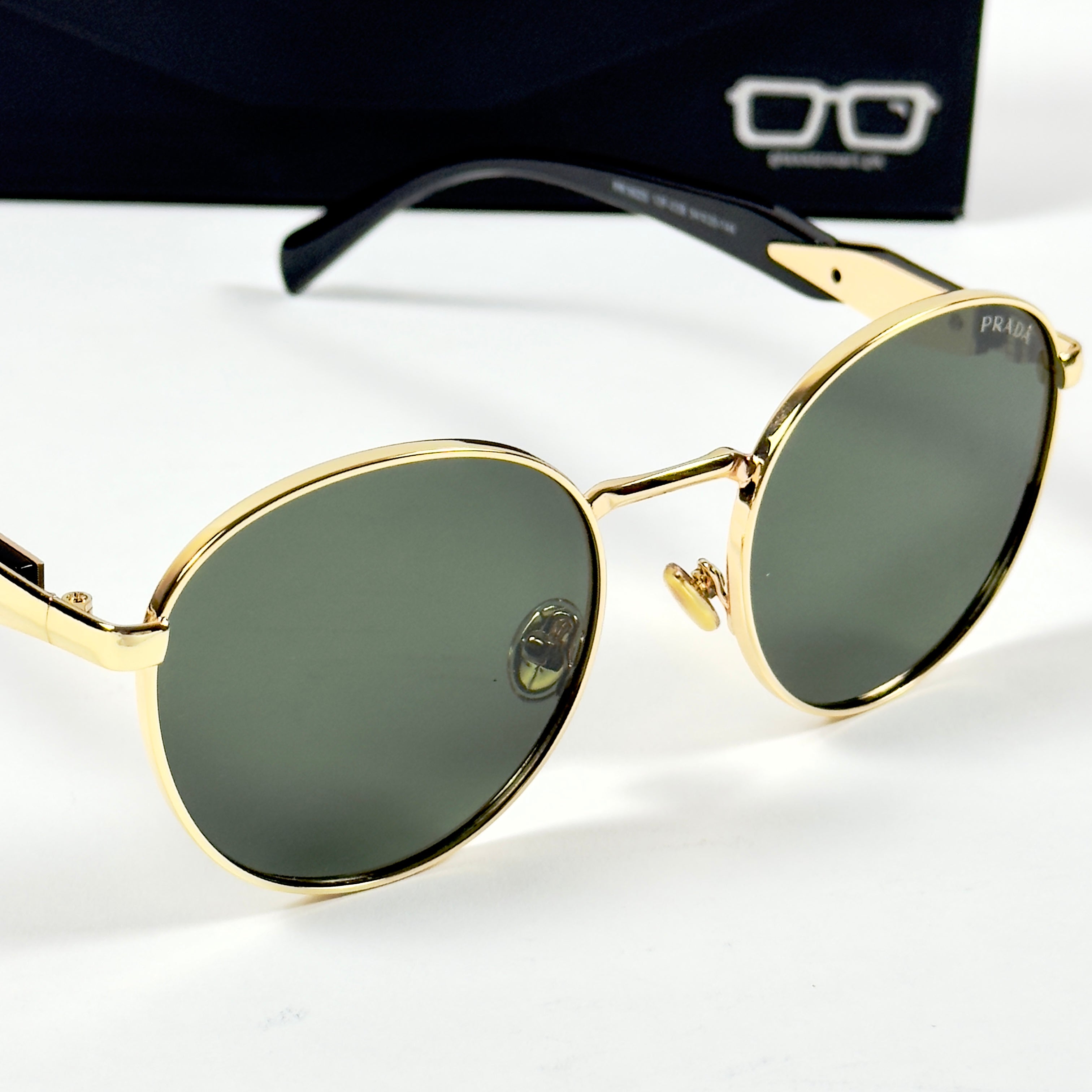 Prada – 56ZS – 54 – Golden Green – Metal – Sunglasses – Unisex