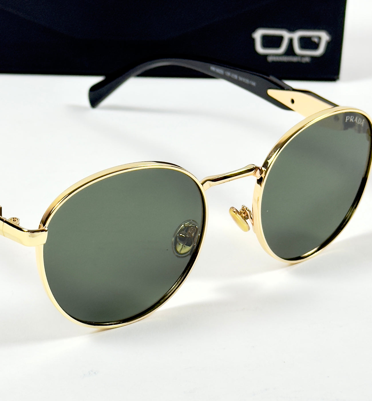 Prada – 56ZS – 54 – Golden Green – Metal – Sunglasses – Unisex