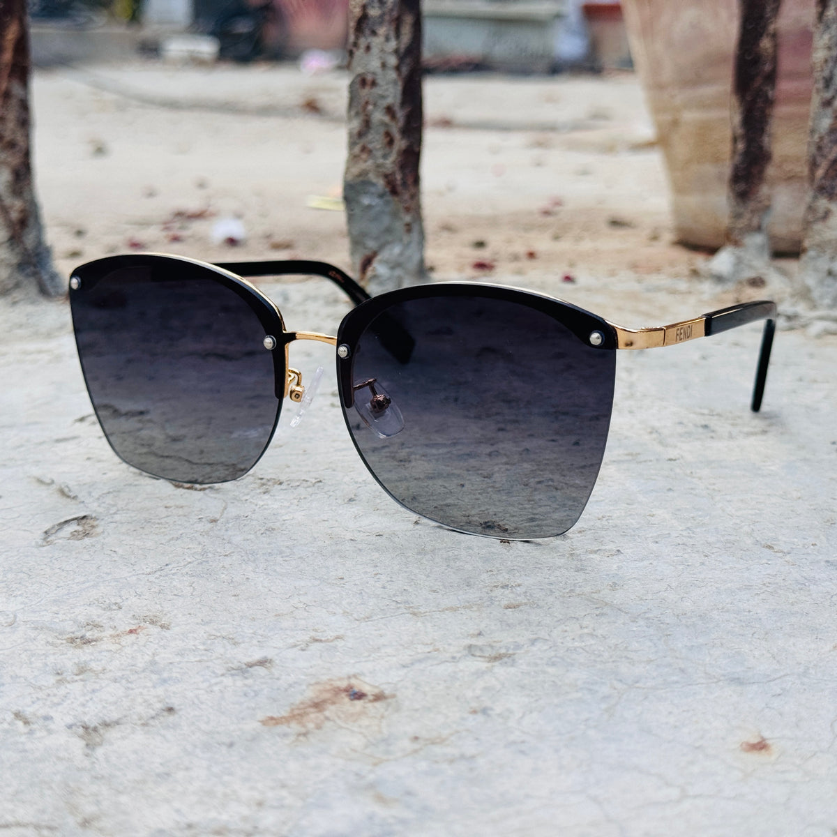 Fendi – 0568 - 60 – Black Gradient - Metal - Sunglasses – Unisex - Premium