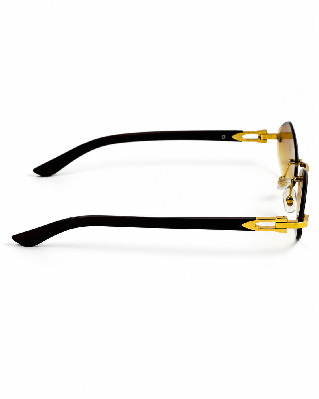 Cartier – 1454 – 60 – Golden Brown – Metal - Sunglasses – Rimless - Unisex