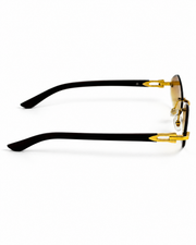 Cartier – 1454 – 60 – Golden Brown – Metal - Sunglasses – Rimless - Unisex
