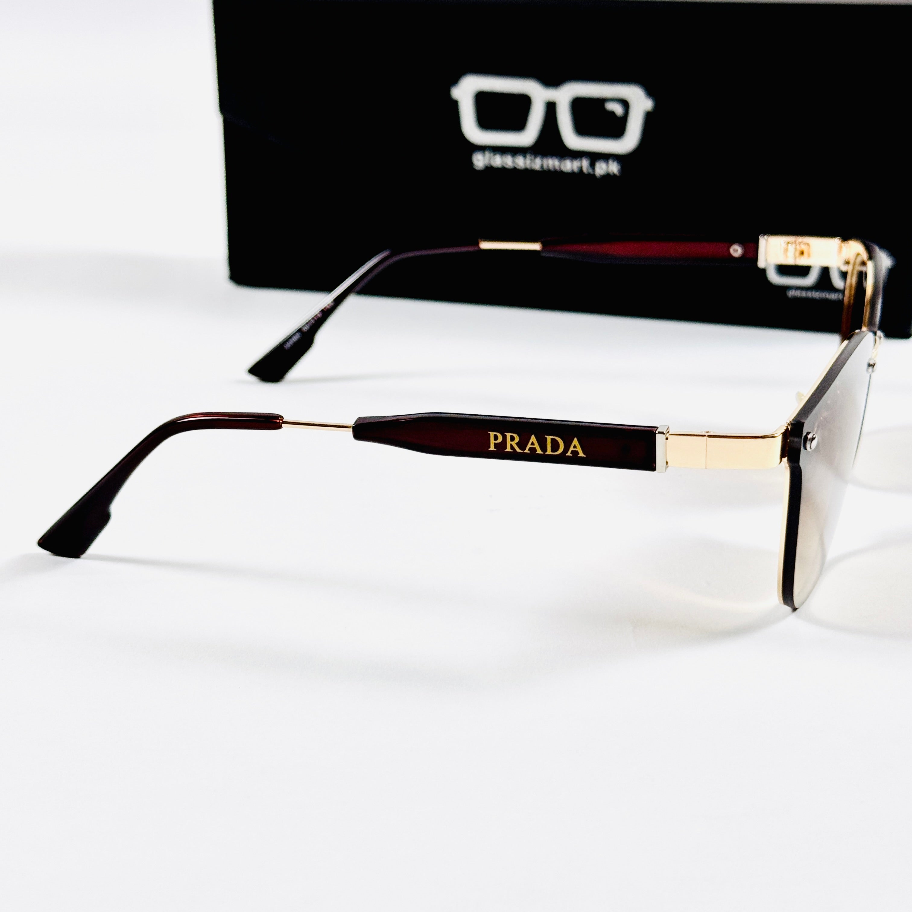Prada – 22082 – 60 – Golden Brown Gradient – Metal – Sunglasses – Ladies