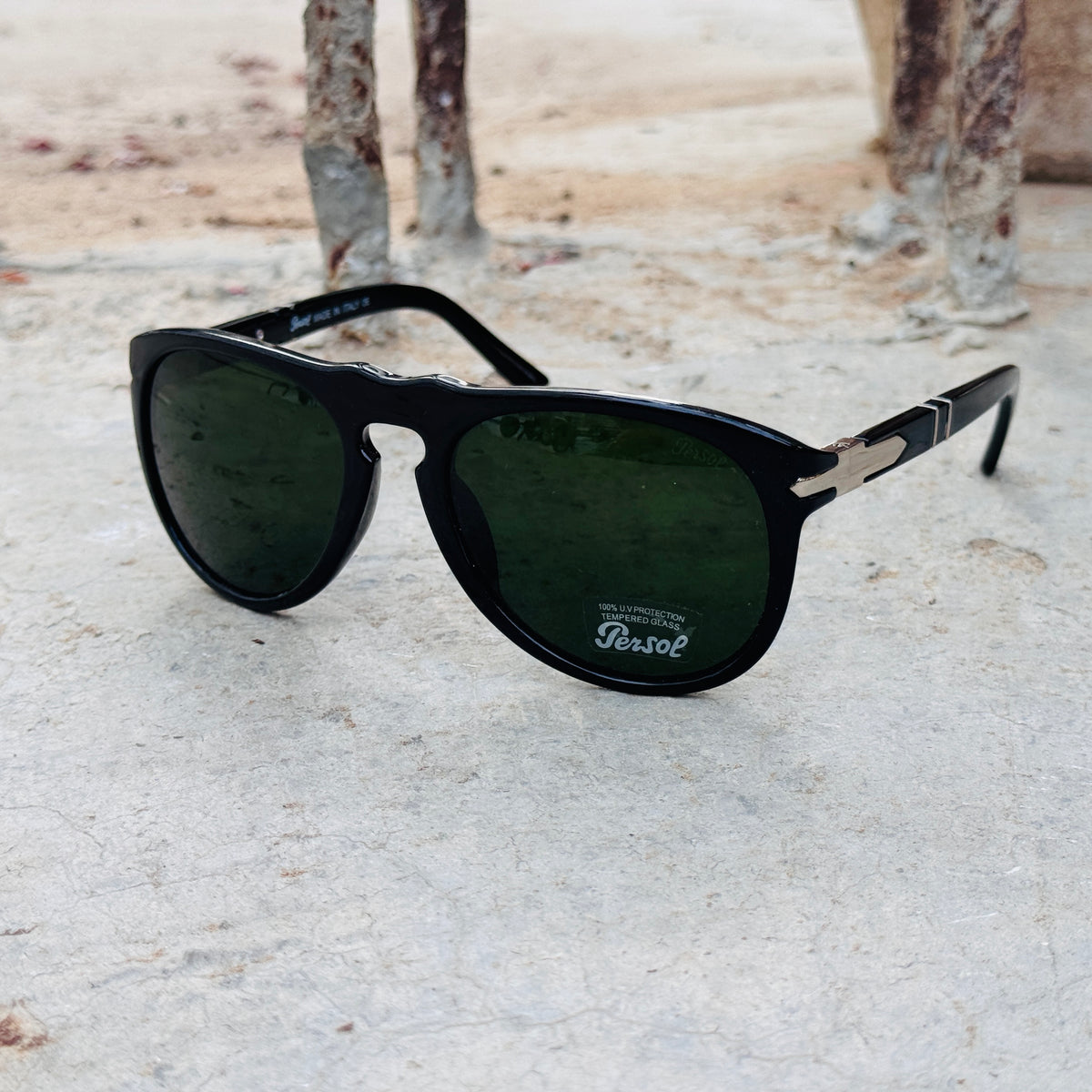 Persol – 3119 – 53 – Black Green–  Acetate- Sunglasses – Unisex - Premium