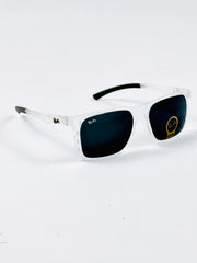 RayBan – 83103 – 56 – White Black –  Acetate- Sunglasses – Unisex (Glass Lens)