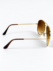 Rayban – 3026 – 62 – Golden Brown Gradient – Metal – Sunglasses – Unisex - Premium