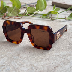 Gucci – 1547 - 50 –   Tortoise - Acetate - Sunglasses – Ladies - Premium