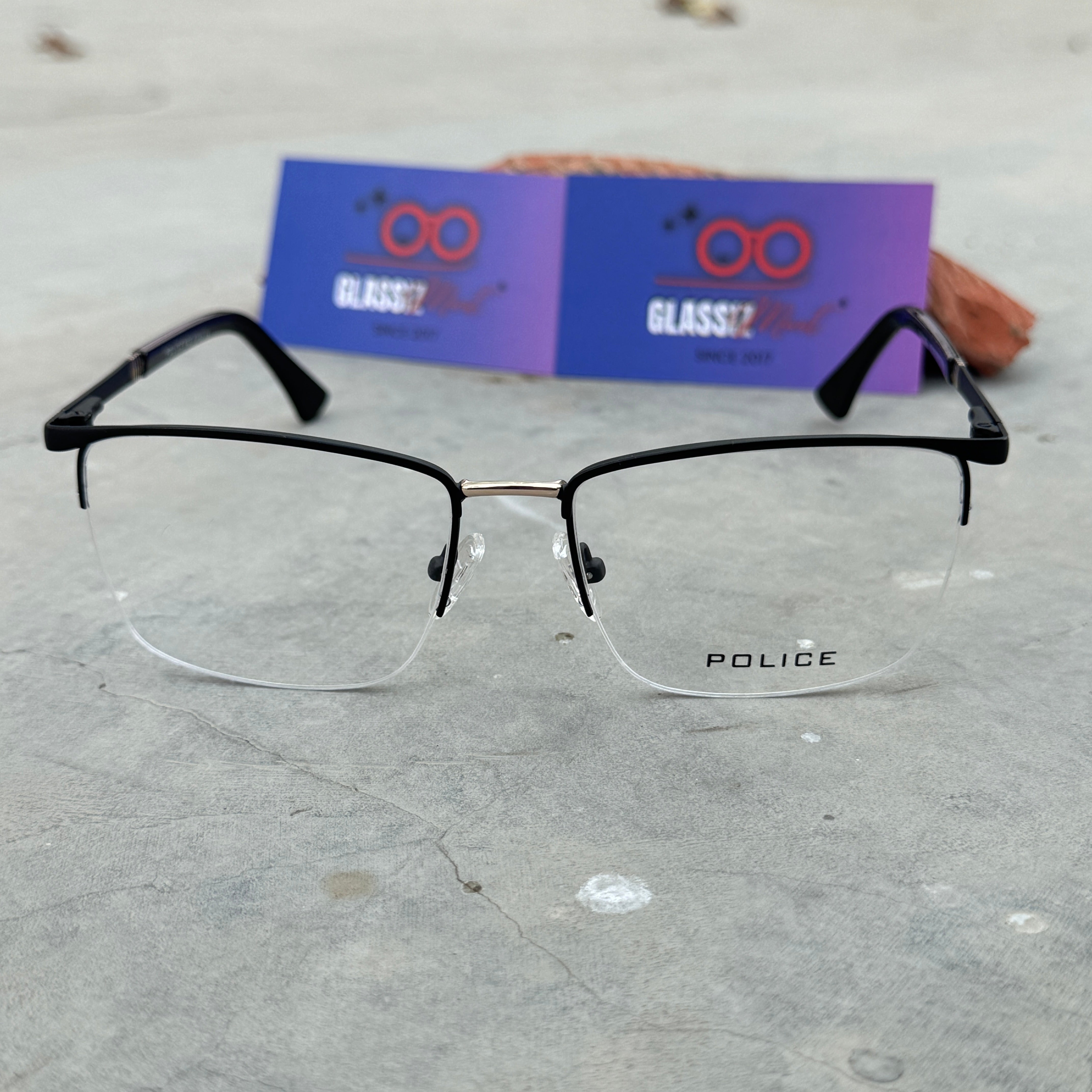 Police – 514 – 56 – Golden Black –  Metal - Optics – Unisex - Premiumm