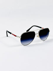 Prada – PR112 - 59 – Silver Black Gradient – Metal – Sunglasses
