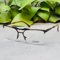 Cartier – 90403 – 54 – Brown –  Metal - Optics – Unisex