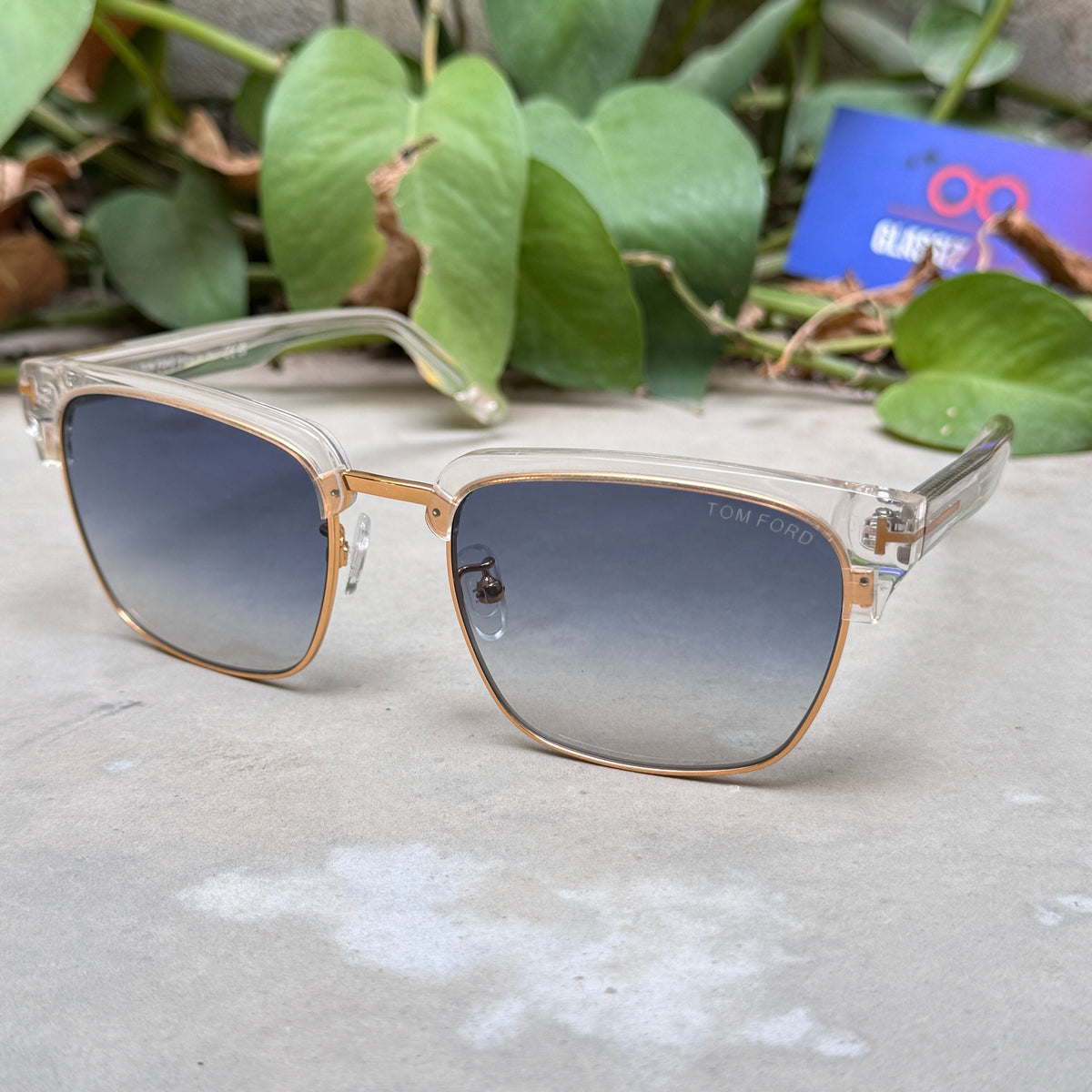 Tom Ford – 1290 - 56 - Transparent Blue Gradient – Acetate - Metal - Sunglasses – Unisex - Premium
