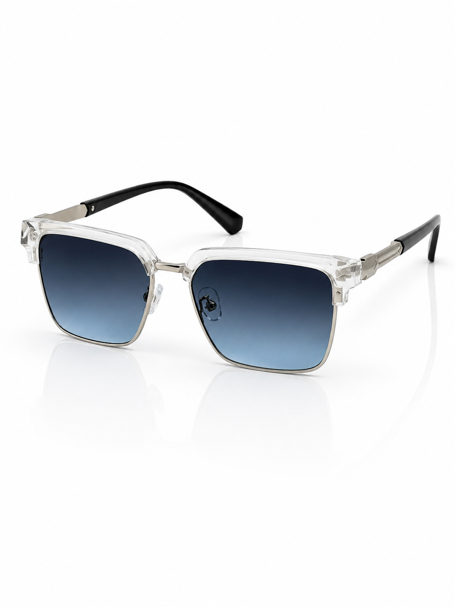 Maybach – 3641 – 55 – Transparent Blue - Acetate - Metal - Sunglasses – Unisex