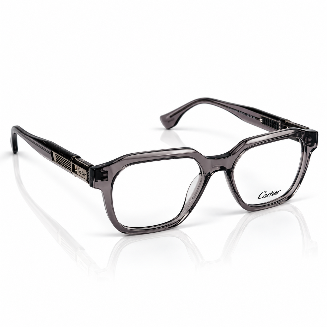 Cartier – 25266 – 52 – Grey –  Acetate- Optics – Unisex - Premium