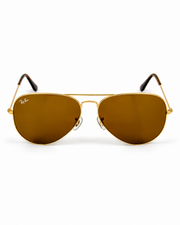 Rayban – 3026 – 62 – Golden Brown – Metal – Sunglasses – Unisex - Premium