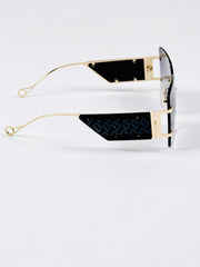 Fendi – 2266 – 60 – Black Gradient – Metal – Sunglasses – Ladies