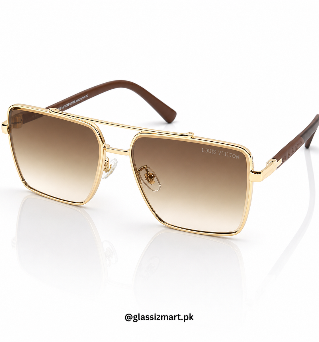 Louis Vuitton – 23387 - 59 – Golden Brown - Metal - Sunglasses – Unisex