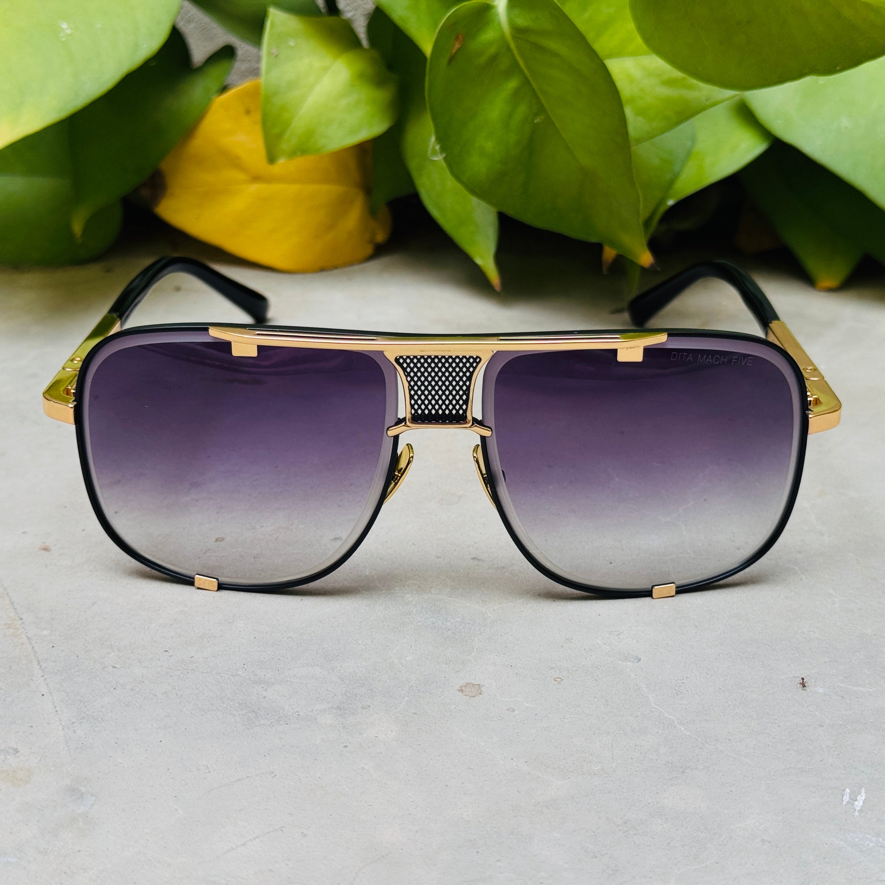 Dita – 2087 - 64 –  Golden Black Gradient - Metal - Sunglasses – Unisex - Premium