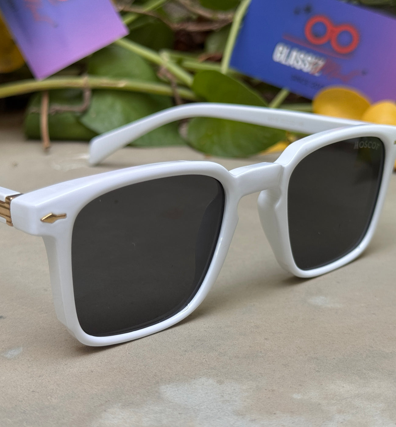 Moscot – 86339 – 49 - White Black – Acetate  – Sunglasses - Unisex