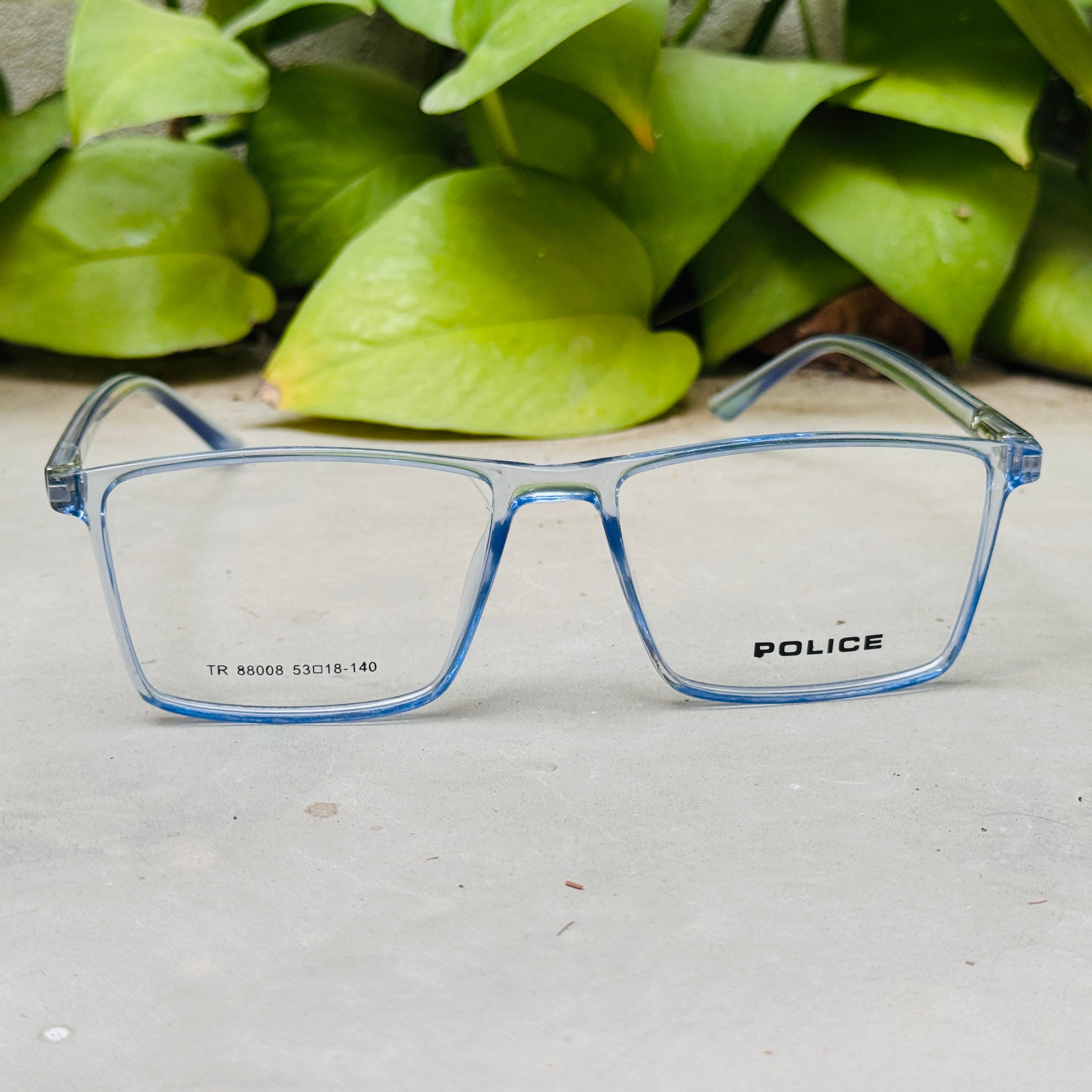 Police – 88008 – 53 – Transparent Blue –  Acetate - Optics – Unisex