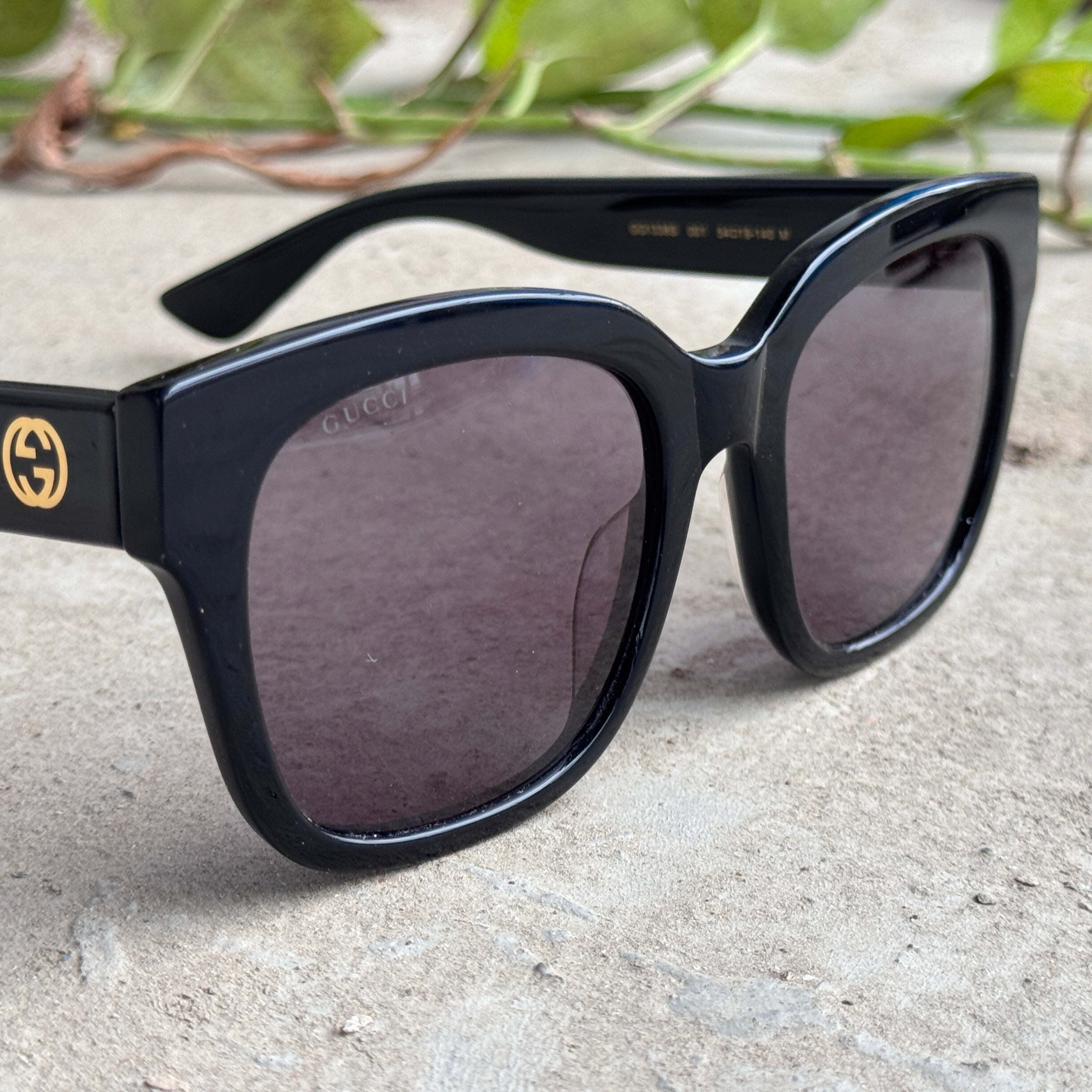 Gucci – 1338 - 50 – Black  - Acetate - Sunglasses – Ladies - Premium
