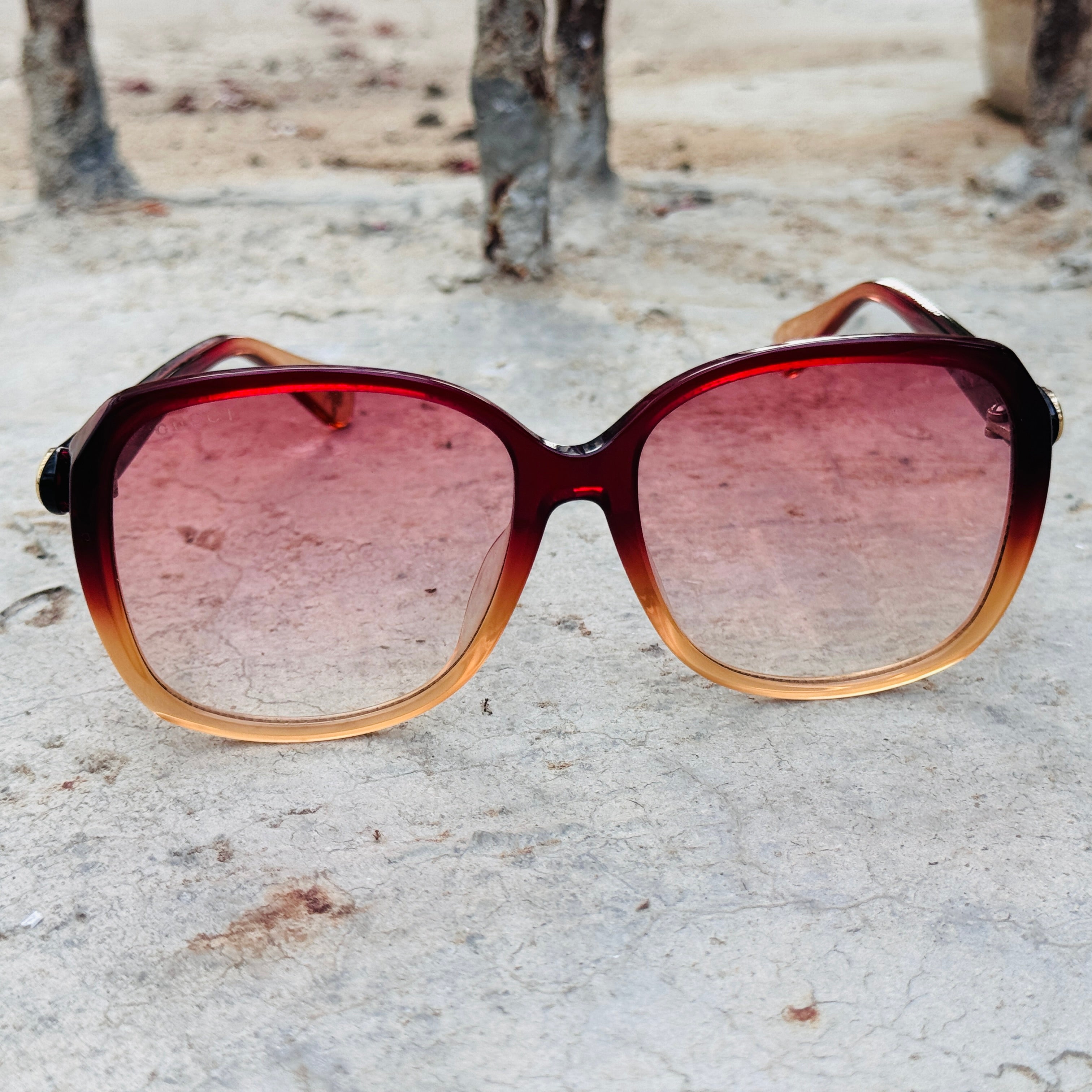 Gucci – 002 - 56 – Pink - Acetate - Sunglasses – Ladies - Premium