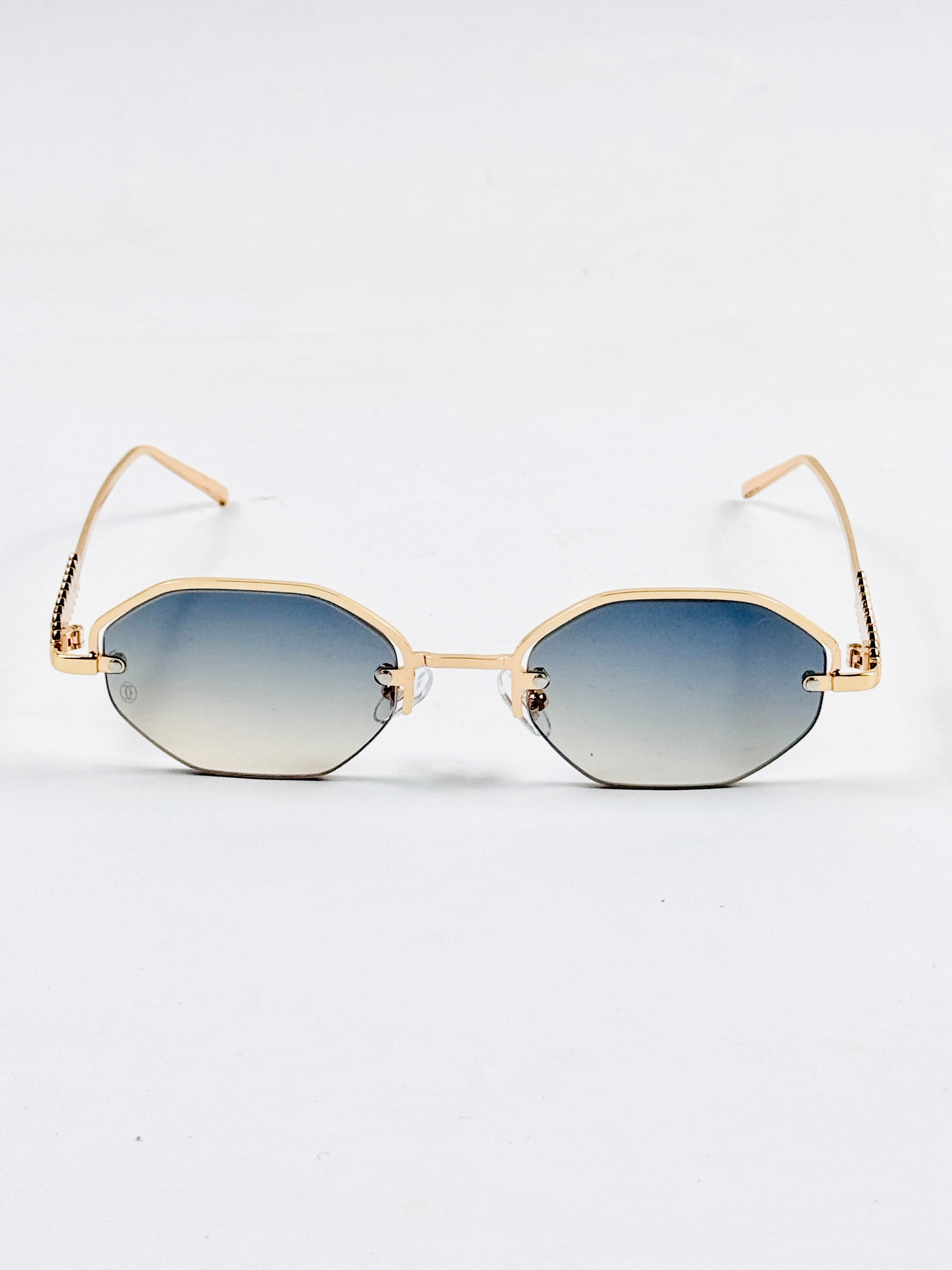 Cartier – 23660 – 55 – Golden Multi – Metal – Sunglasses – Unisex