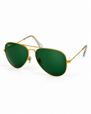 Rayban – 3026 – 62 – Golden Green – Metal – Sunglasses – Unisex - Premium