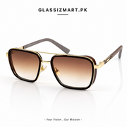 Armani – 58446 - 53 – Golden Brown - Metal - Sunglasses – Unisex