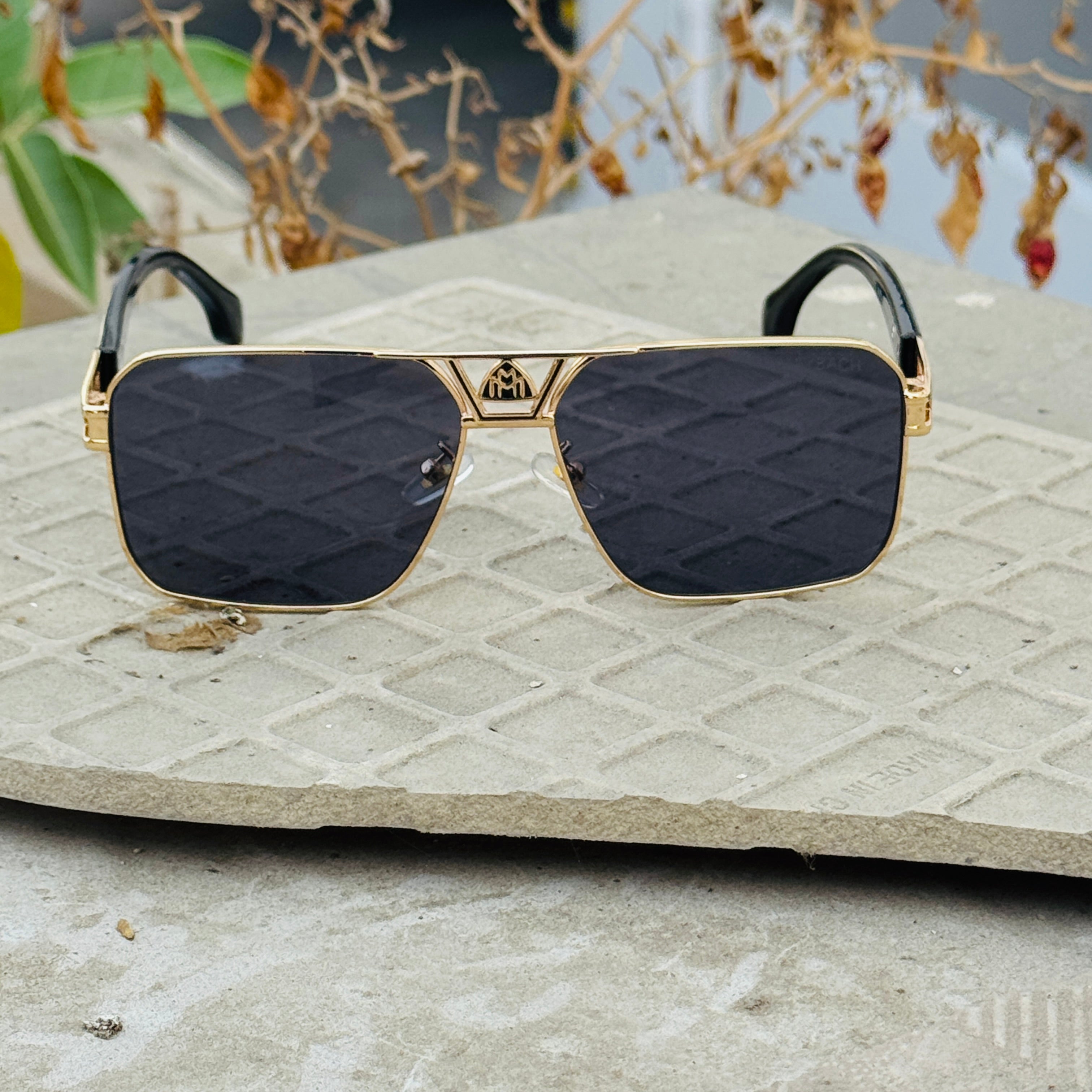 Maybach – 22106 – 58 – Golden Black – Metal – Sunglasses – Unisex