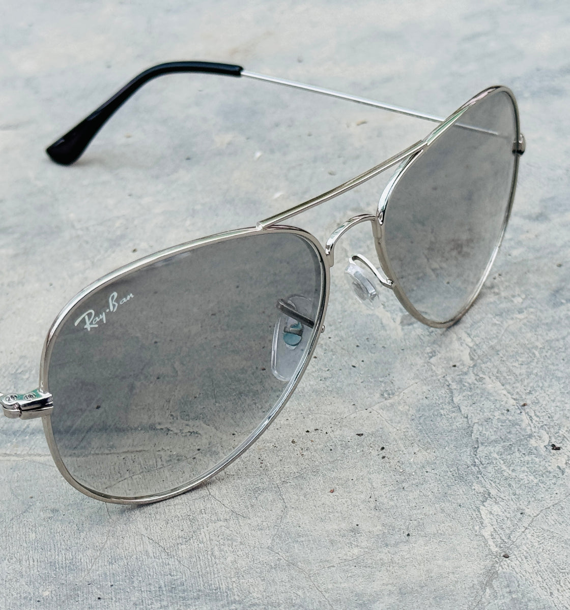 Rayban – 3026 – 62 – Silver – Metal – Sunglasses – Unisex