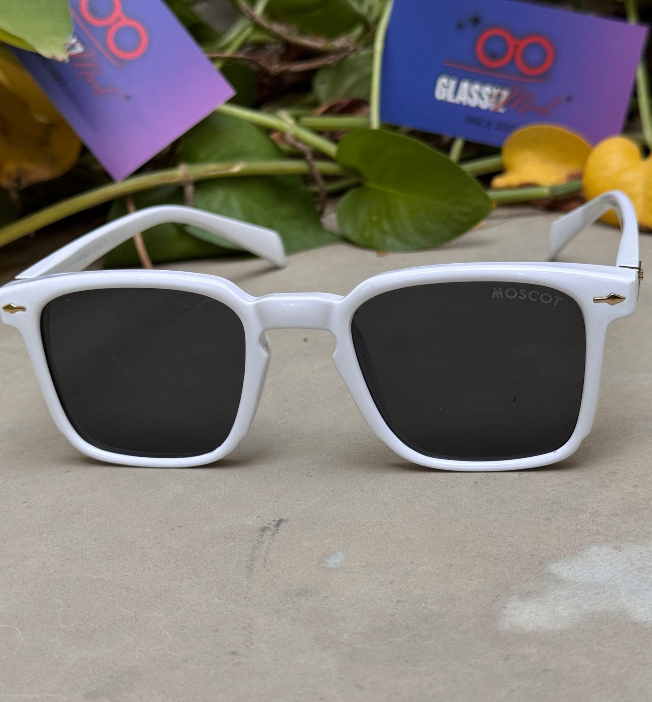 Moscot – 86339 – 49 - White Black – Acetate  – Sunglasses - Unisex