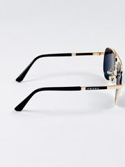 Prada – PR112 - 59 – Golden Black – Metal – Sunglasses