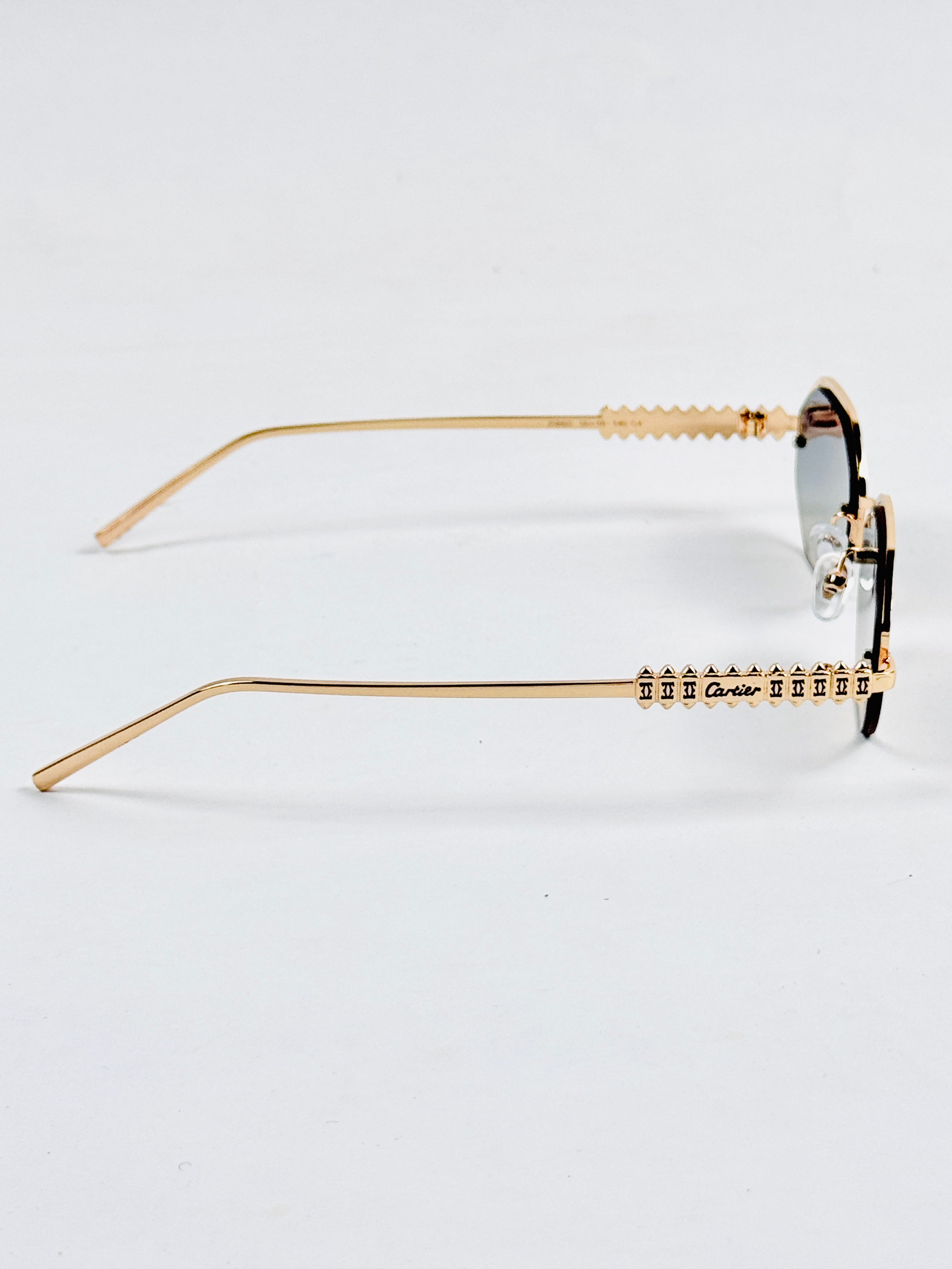 Cartier – 23660 – 55 – Golden Multi – Metal – Sunglasses – Unisex