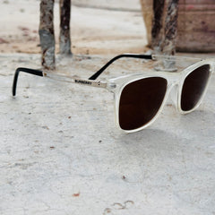 Burberry – 4395 - 55 –  Transparent Brown – Acetate - Metal - Sunglasses – Unisex - Premium