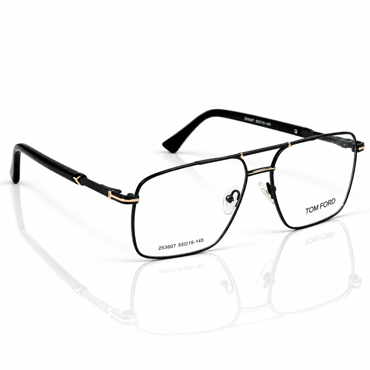 Tom Ford – 253607 – 55 - Golden Black – Metal – Optics - Unisex