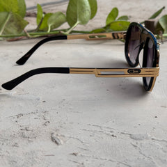 Cazal – 665 - 60 – Golden Black Gradient - Metal - Sunglasses – Unisex - Premium
