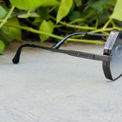 Louis Vuitton – 1938 – 57 – Grey Blue – Metal – Sunglasses – Ladies