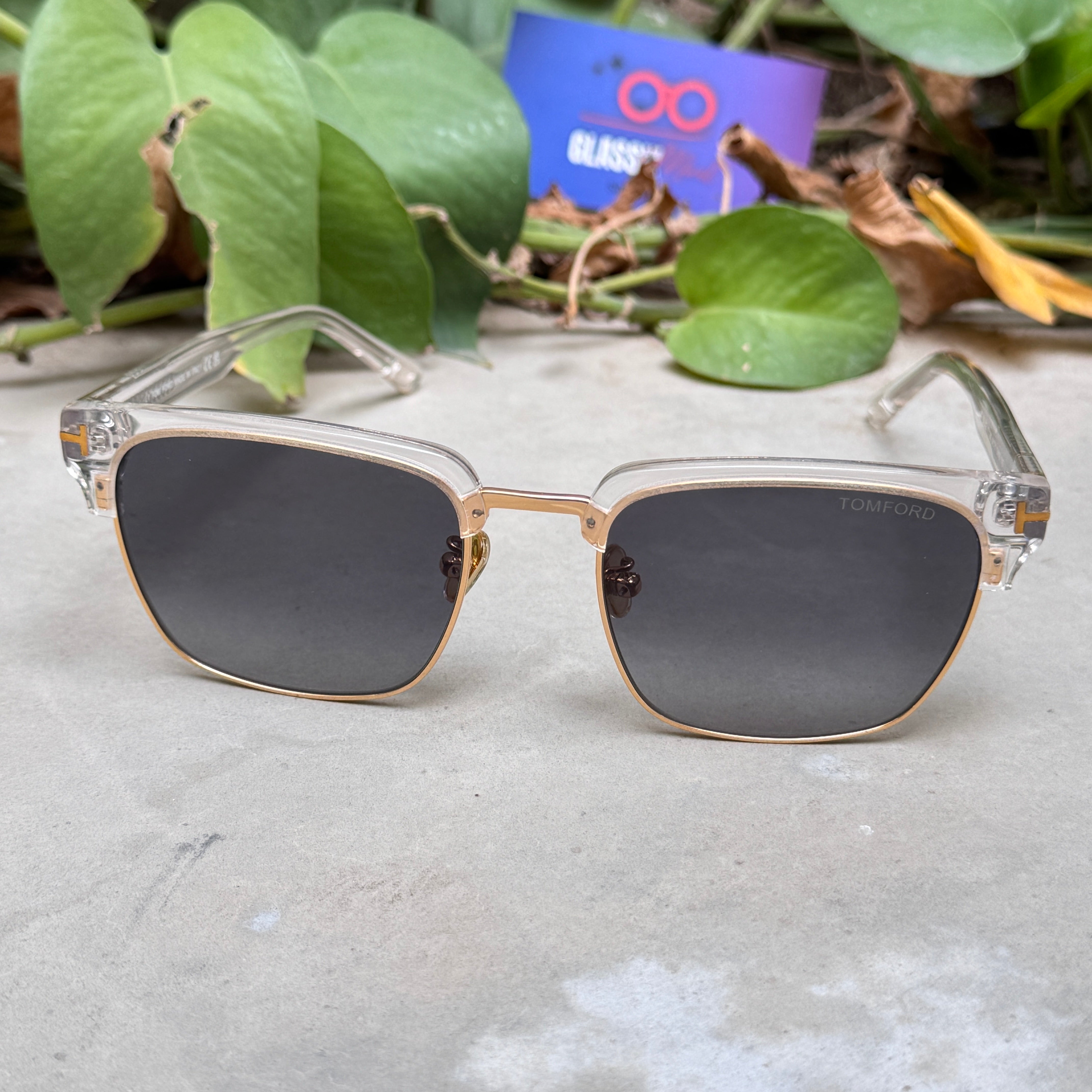 Tom Ford – 1290 - 56 - Transparent Black Gradient – Acetate - Metal - Sunglasses – Unisex - Premium
