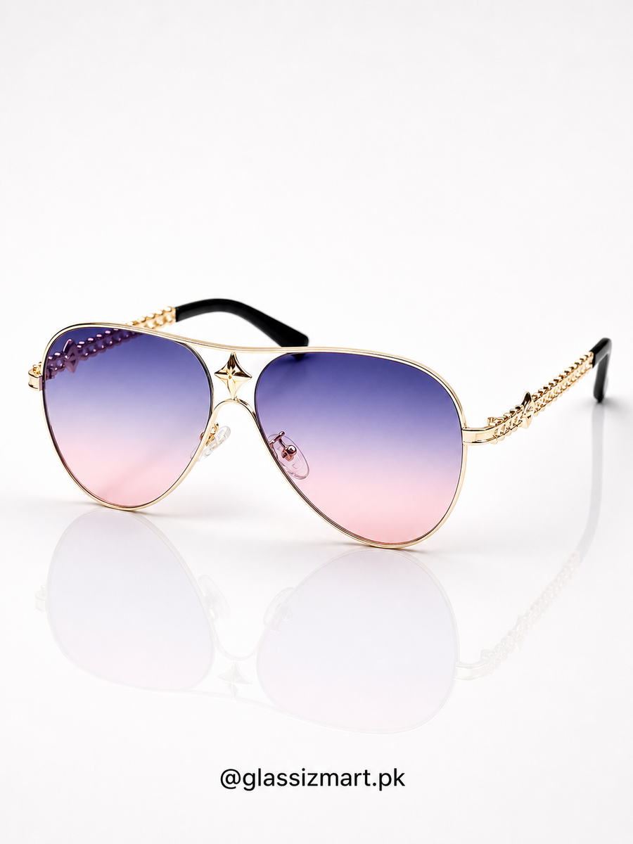 LV – 2A808 – 57 – Golden Pink Gradient – Metal - Sunglasses – Unisex