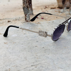 Miu Miu – 2408 - 57 – Silver Blue – Metal - Sunglasses – Unisex