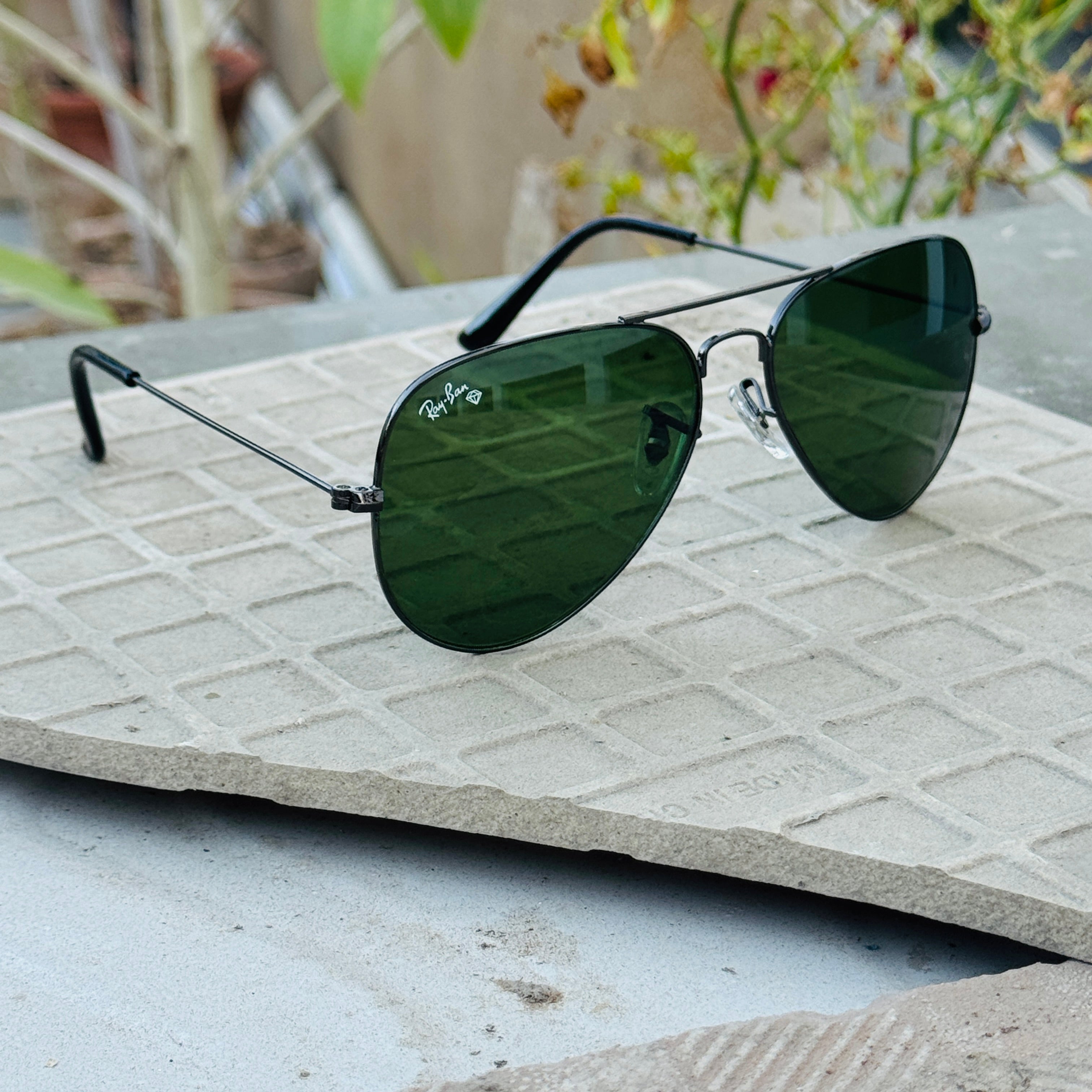 Rayban – 3026 – 62 – Grey Green – Metal – Sunglasses – Unisex