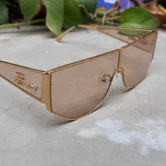 Fendi – 0093 - 70 – Pink – Metal - Sunglasses – Unisex - Premium